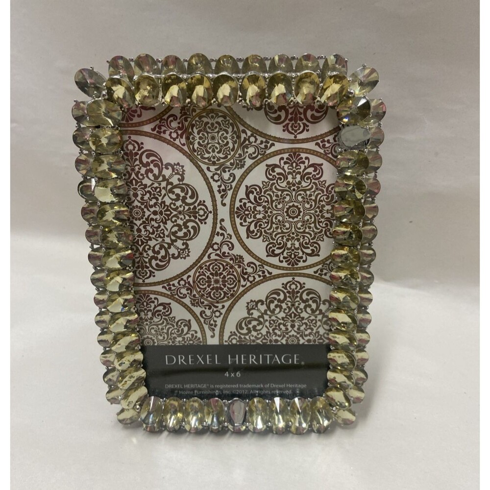 Drexel Heritage Jeweled Photo Frame With Easel Holds 4 X6 Photo Read